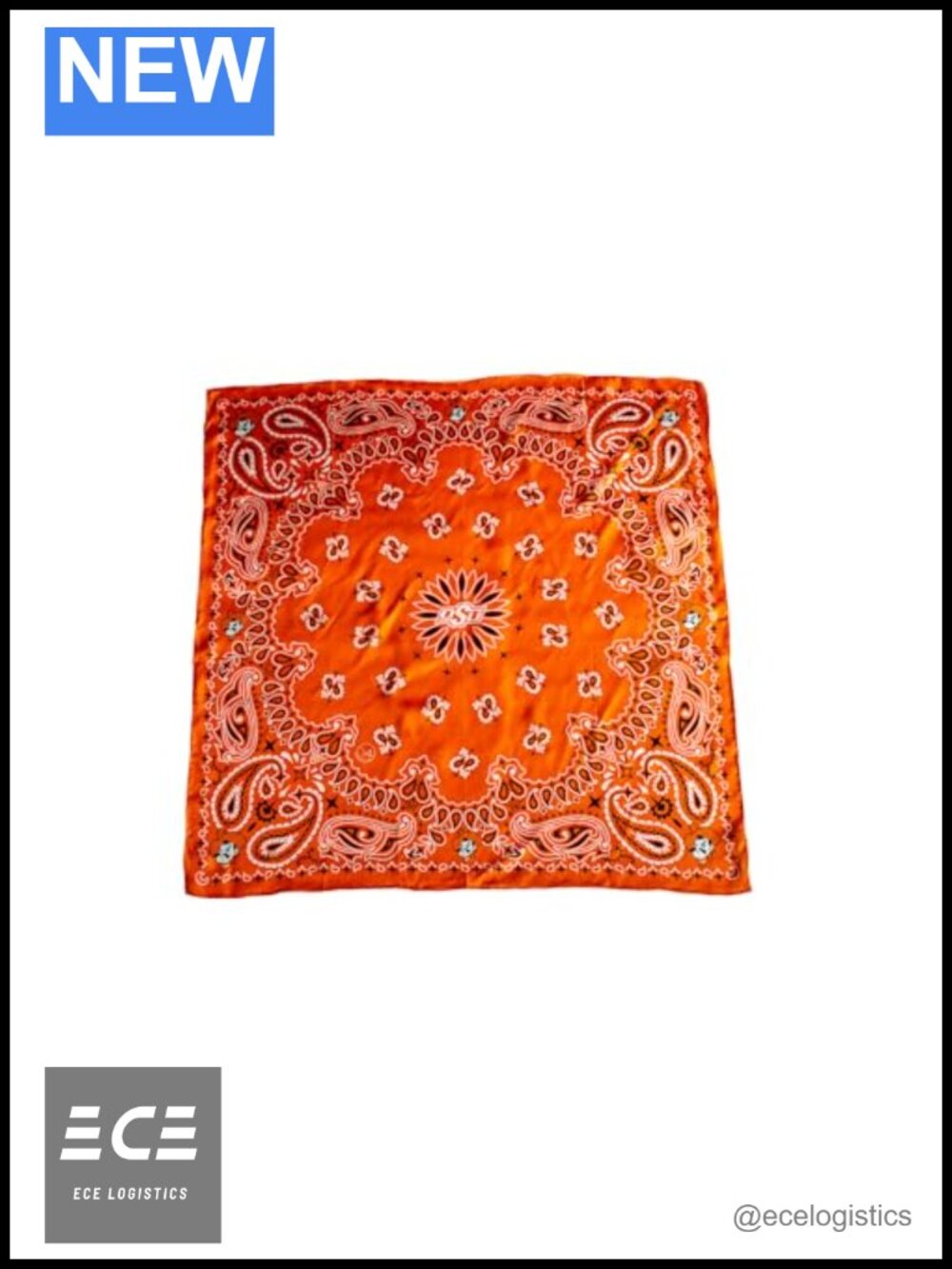 100% Silk Paisley Bandana Scarf Collegiate Neck Accessory